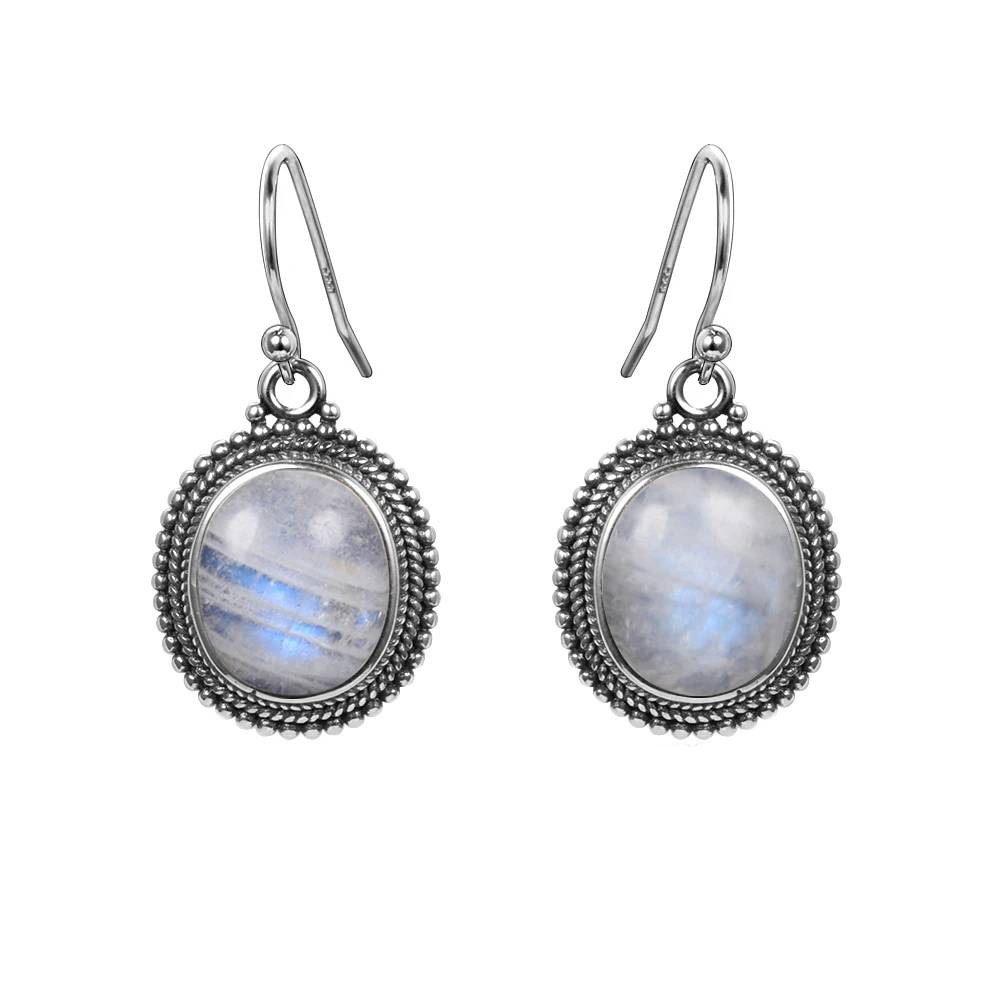 Boucle d'Oreille Pierre de Lune<br>''Protectrices''