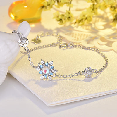 Bracelet Pierre de Lune <br> ''Fleurs de Paix''