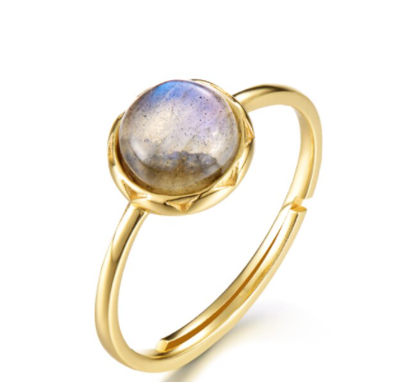 Bague Pierre de Lune Labradorite "Goutte de Lune"