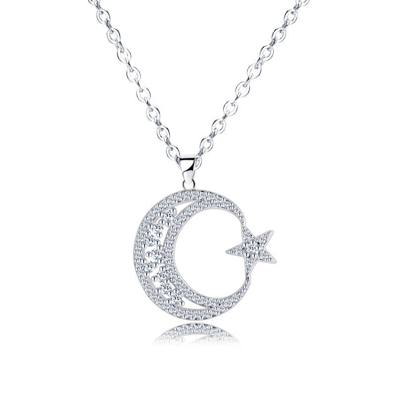 Collier Lune et Etoiles <br>''Aurore''