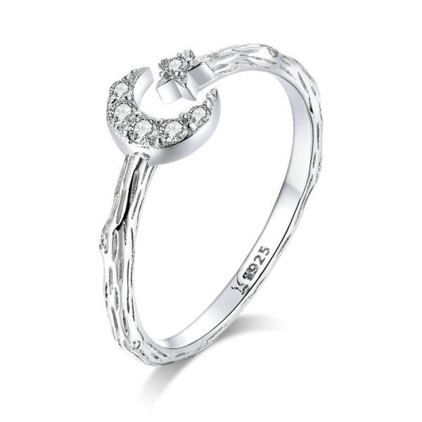 Bague Lune Zircon | Tendre-lune