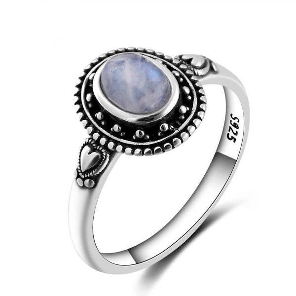 Bague Pierre de Lune Argent Douceur et Sensualité | Tendre-lune