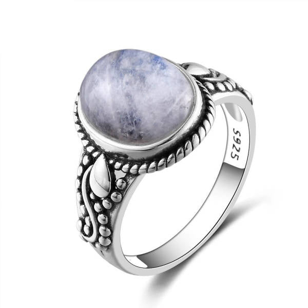 Bague Pierre de Lune Argent Espoir | Tendre-lune