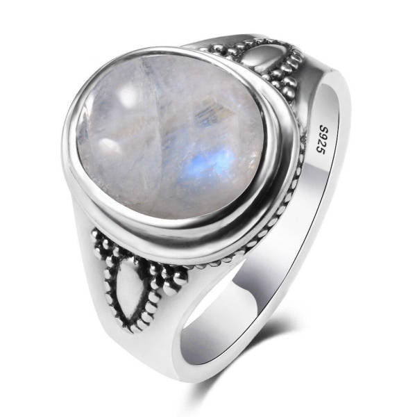 Bague Pierre de Lune Argent Isis | Tendre-lune