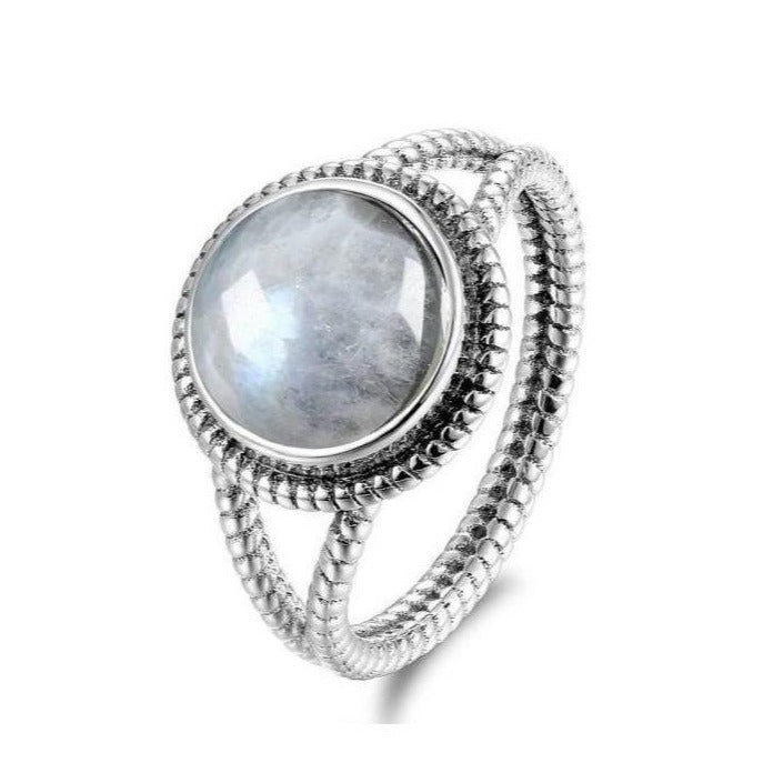 Bague Pierre de Lune Argent Sérénité infinie | Tendre-lune