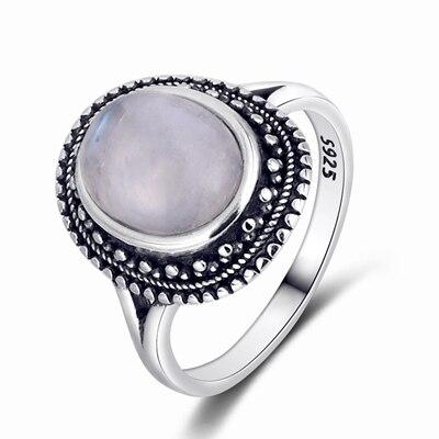 Bague Argent 925 Pierre de Lune | Tendre-lune