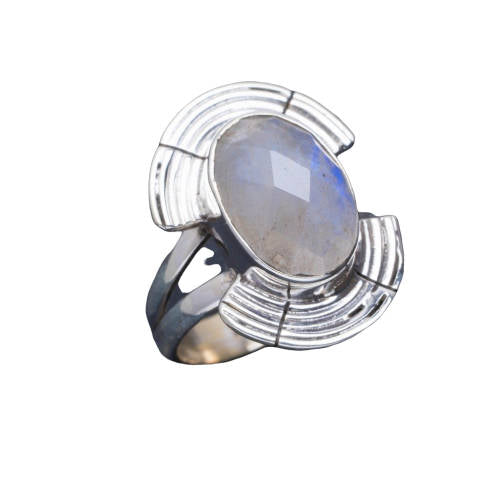 Bague avec Pierre Apaisante de Lune | Tendre-lune