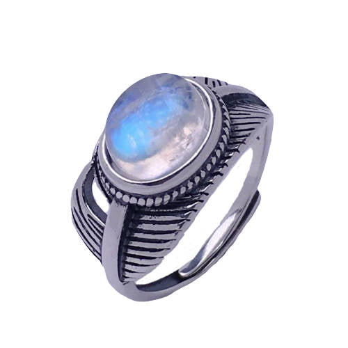 Bague cabochon Pierre de Lune | Tendre-lune