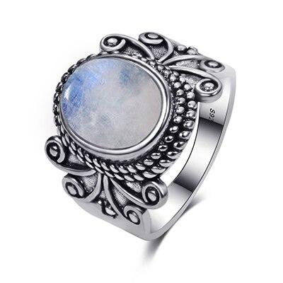 Bague en Argent avec Pierre de Lune | Tendre-lune