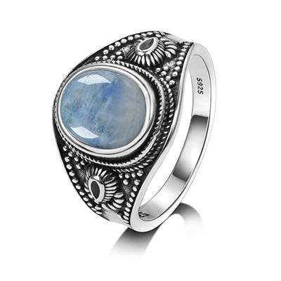 Bague en Argent Massif femme et Pierre de Lune | Tendre-lune