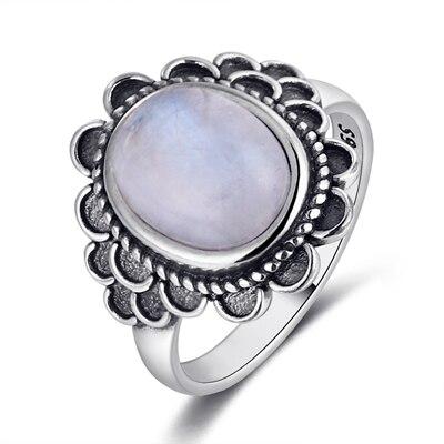 Bague en Argent Pierre de Lune | Tendre-lune