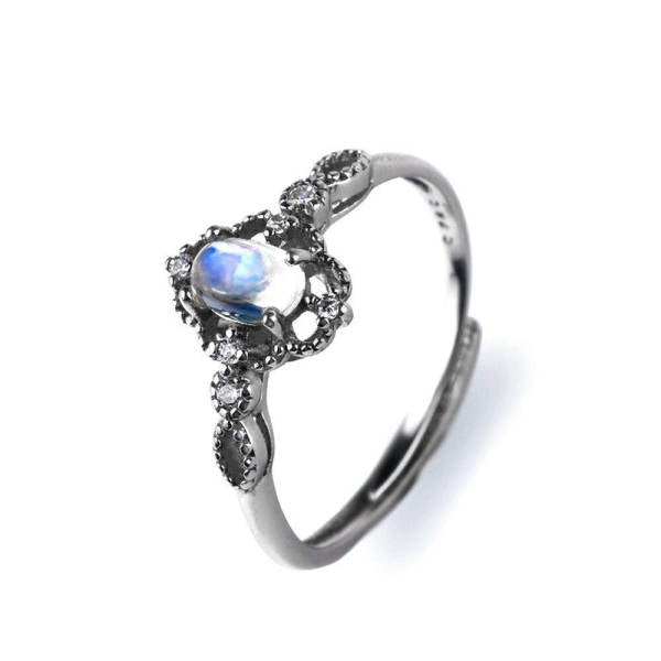 Bague fine Pierre de Lune | Tendre-lune