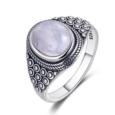 Bague Pierre de Lune Argent Sterling | Tendre-lune