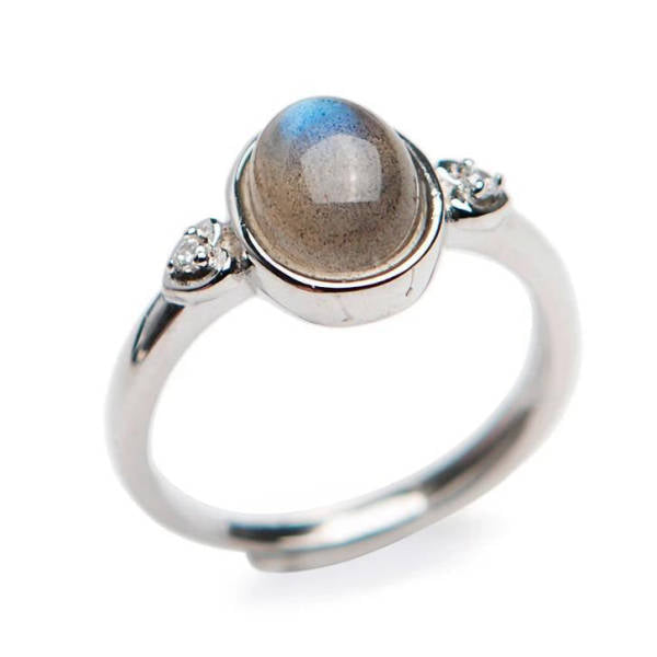 Bague Pierre de Lune réglable | Tendre-lune