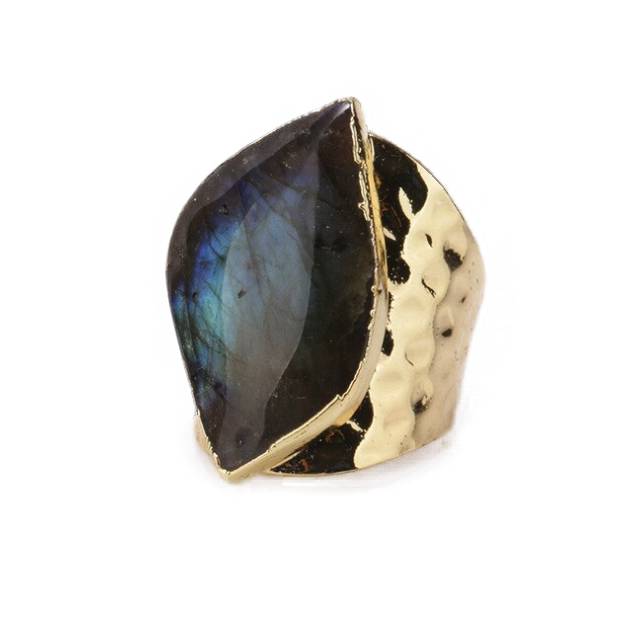 Bague Pierre de Lune Labradorite "Jupiter"