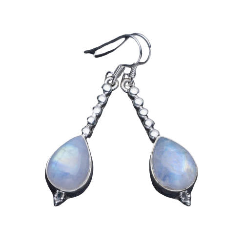 Boucle d'Oreille en Pierre de Lune <br> ''Bohèmes''