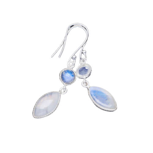 Boucle d'Oreille Pierre de Lune Adorables