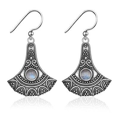 Boucle d'Oreille Pierre de Lune <br>''Apaisées''