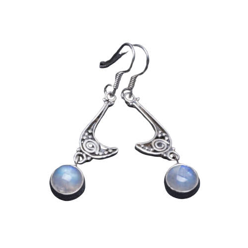 Boucle d'Oreille Pierre de Lune Renouveau