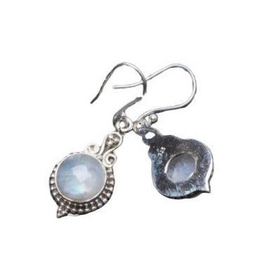 Boucles d'Oreilles avec Pierre de Lune Reflets