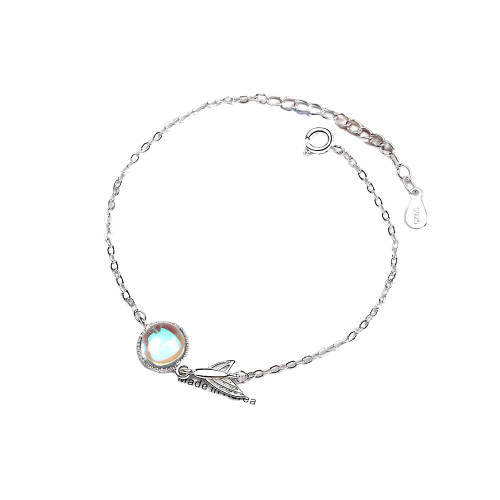 Bracelet coréen avec Pierre de Lune | Tendre-lune