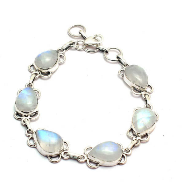 Bracelet en Pierre de Lune argent | Tendre-lune