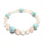 Bracelet Larimar Pierre de Lune et Quartz Rose | Tendre-lune