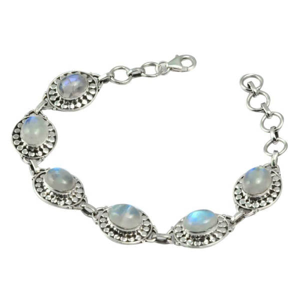 Bracelet Pierre de Lune bleu | Tendre-lune