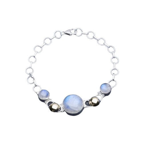 Bracelet Pierre de Lune chaîne | Tendre-lune