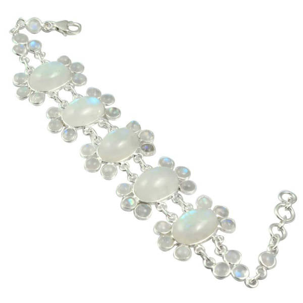 Bracelet Pierre de Lune Irisée | Tendre-lune