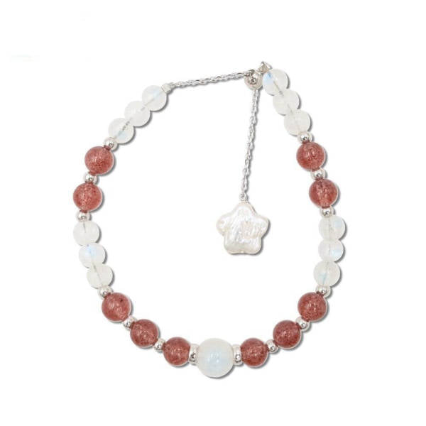 Bracelet Pierre de Lune rose | Tendre-lune