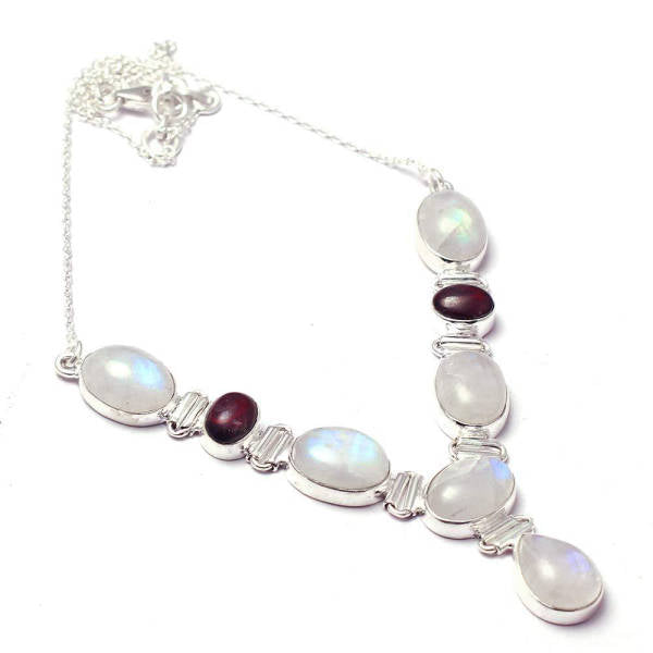 Collier Argent 925 Pierre de Lune Artémis