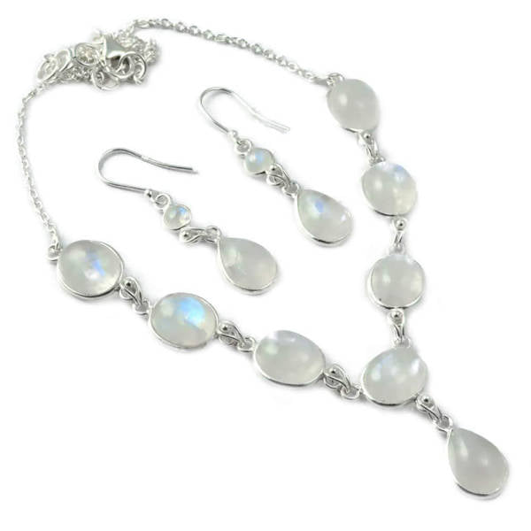 Collier Argent Pierre de Lune Argent Kanta