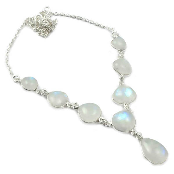 Collier de Pierres de Lune Océan