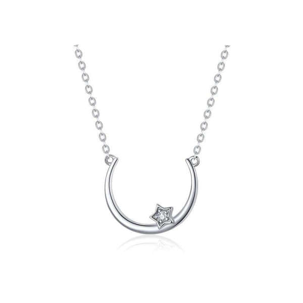 Collier Demi-Lune argent Larme d'Argent