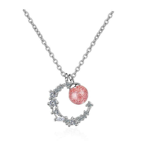 Collier Lune en argent Rosace