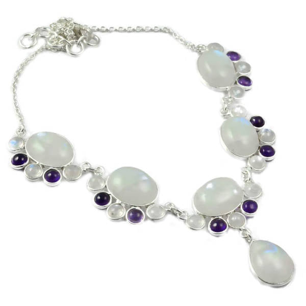 Collier Pierre de Lune et Améthyste Iki