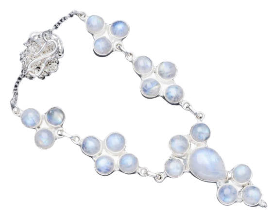 Collier Pierre de Lune Premium Flocons