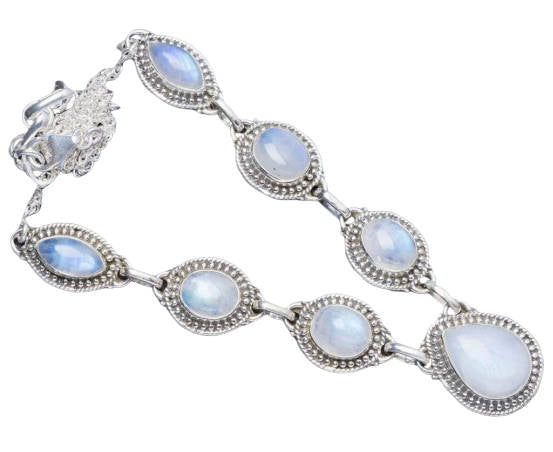 Collier Pierre de Lune Véritable Aube