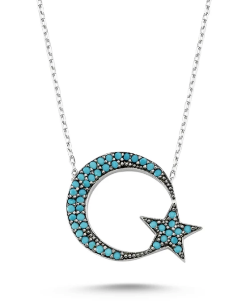 Collier Lune<br>''Azur''