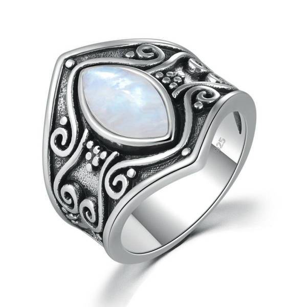 Grosse bague pierre de lune hot sale
