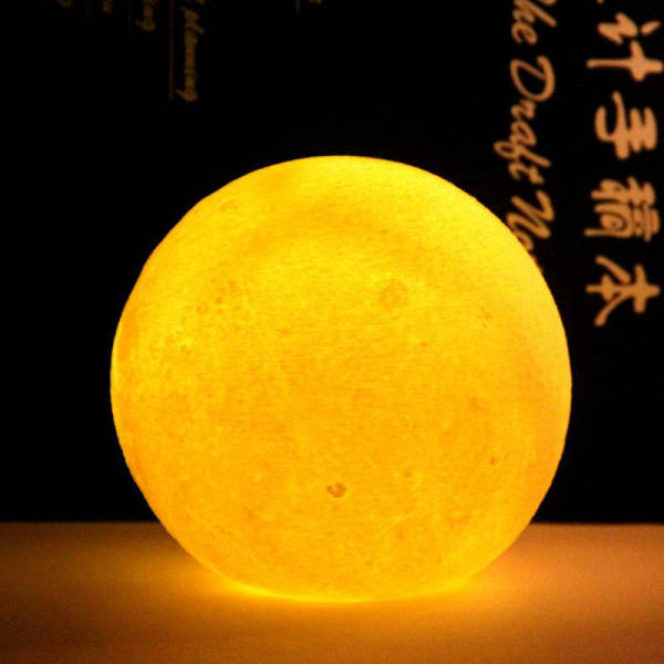 Lampe Lune 3D Jaune 