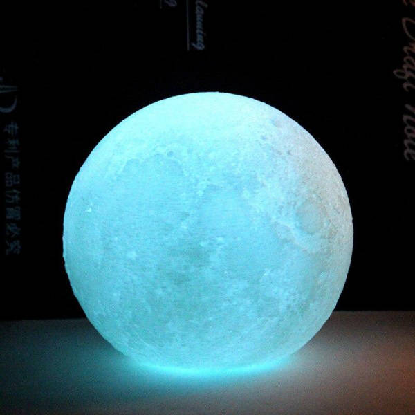 Lampe Lune Bleue 3D 