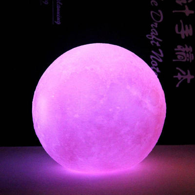Lampe Lune Violette 3D ''Brume''