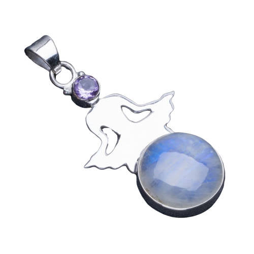 Pendentif Argent et Pierre de Lune | Tendre-lune