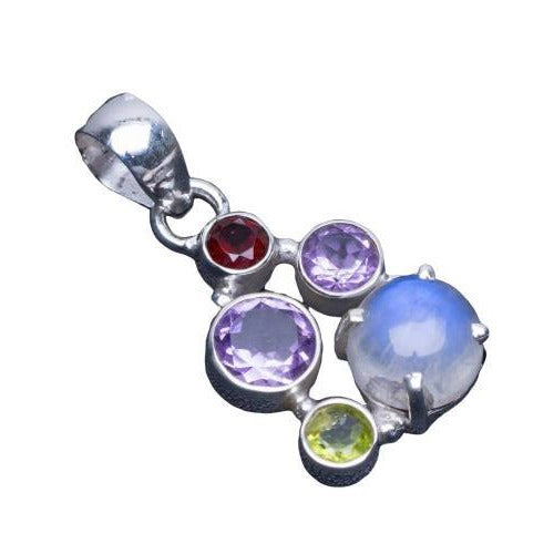 Pendentif Multi Pierre de Couleur Pierre de Lune Chroma | Tendre-lune