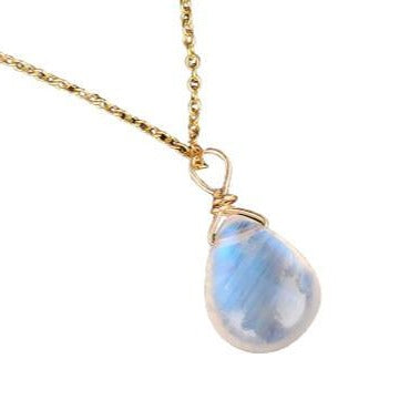 Pierre Précieuse Collier Avec Pierre De Lune Pendentif Or Pierre