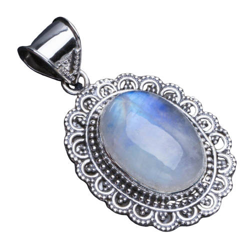 Pendentif ovale Pierre de Lune | Tendre-lune