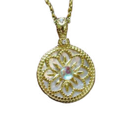 Pendentif Pierre de Lune Médaillon | Tendre-lune