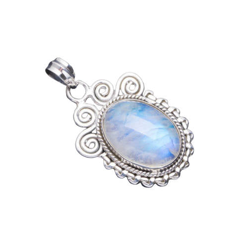 Pendentif Pierre de Lune serti argent 925 | Tendre-lune